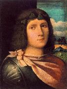 Palma Vecchio Portrait of a Young Man af oil on canvas